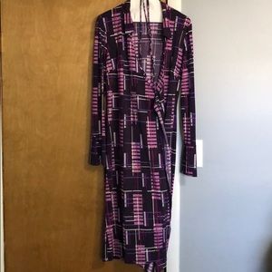 Bebe purple/pink wrap dress